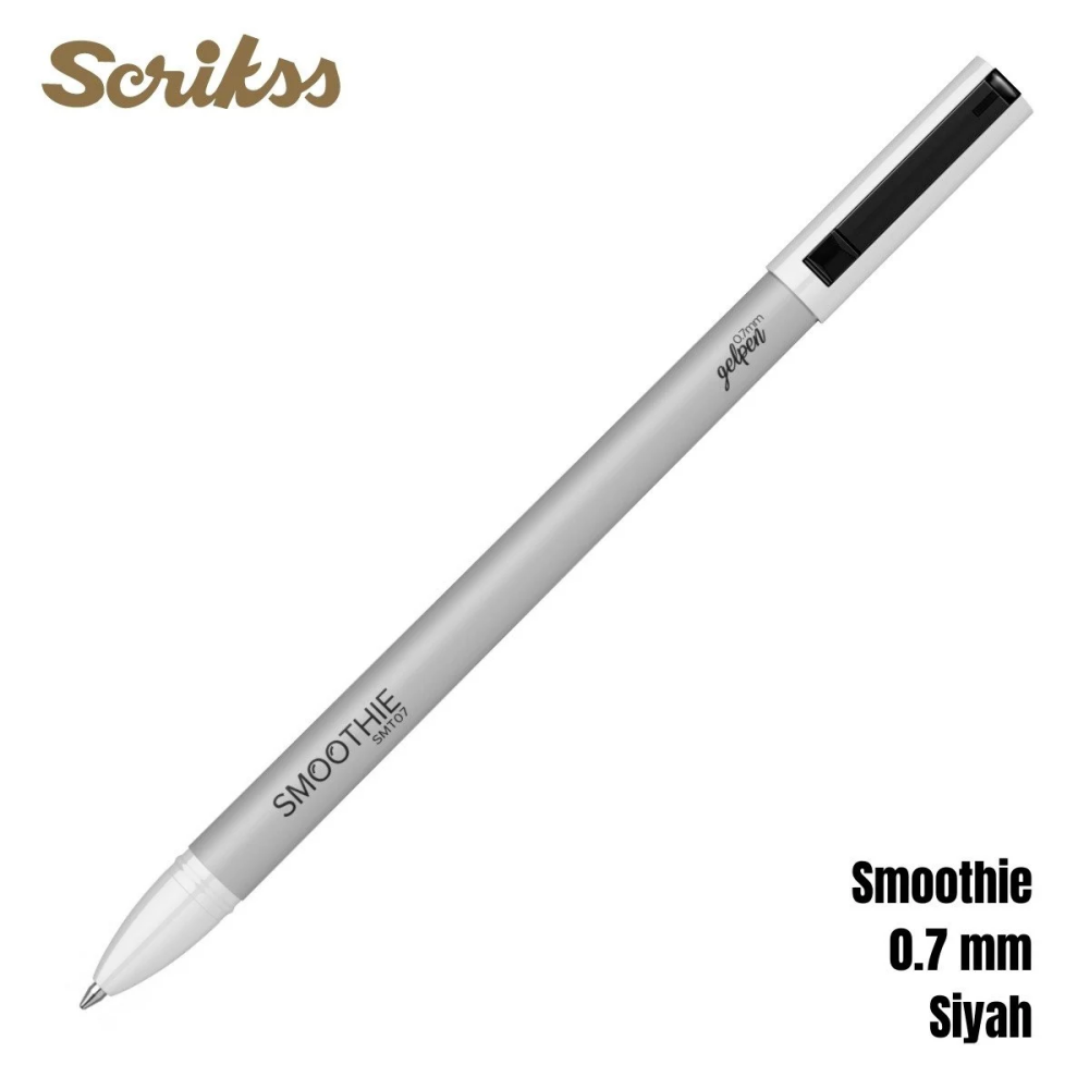 Scrikss Smoothie Jel Kalem 0.7 mm Siyah