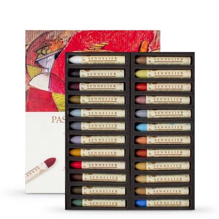 Sennelier Yağlı Pastel Boya Seti 24'lü Naturemorte Tonlar Tam Boy