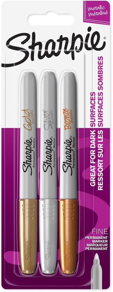 Sharpie Marker Set Metalik Renkler 3'lü