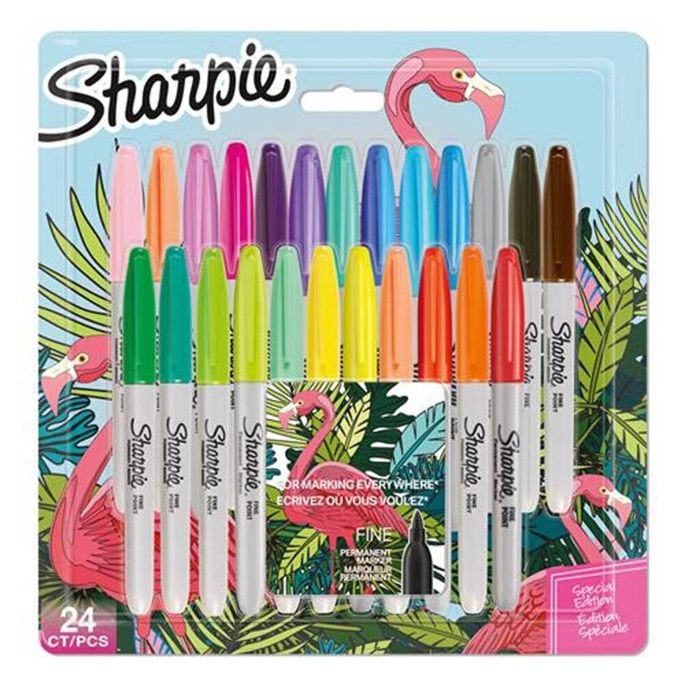 Sharpie Permanent Marker Set Fine 24lü Flamingo
