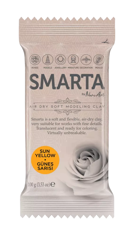 Smarta Havayla Kuruyan Modelleme Hamuru 100gr - Güneş Sarısı