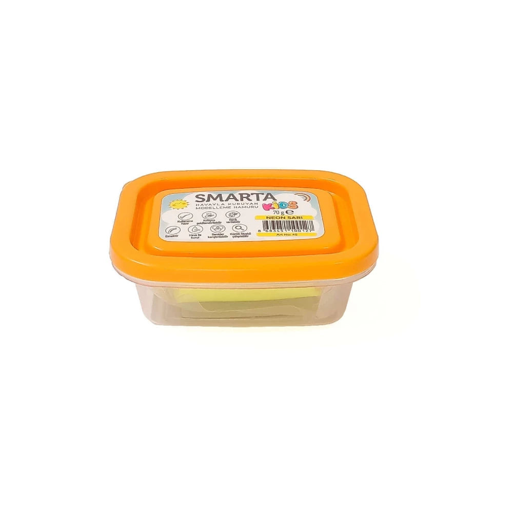 Smarta Kids Havayla Kuruyan Modelleme Hamuru 70gr Neon Sarı 45