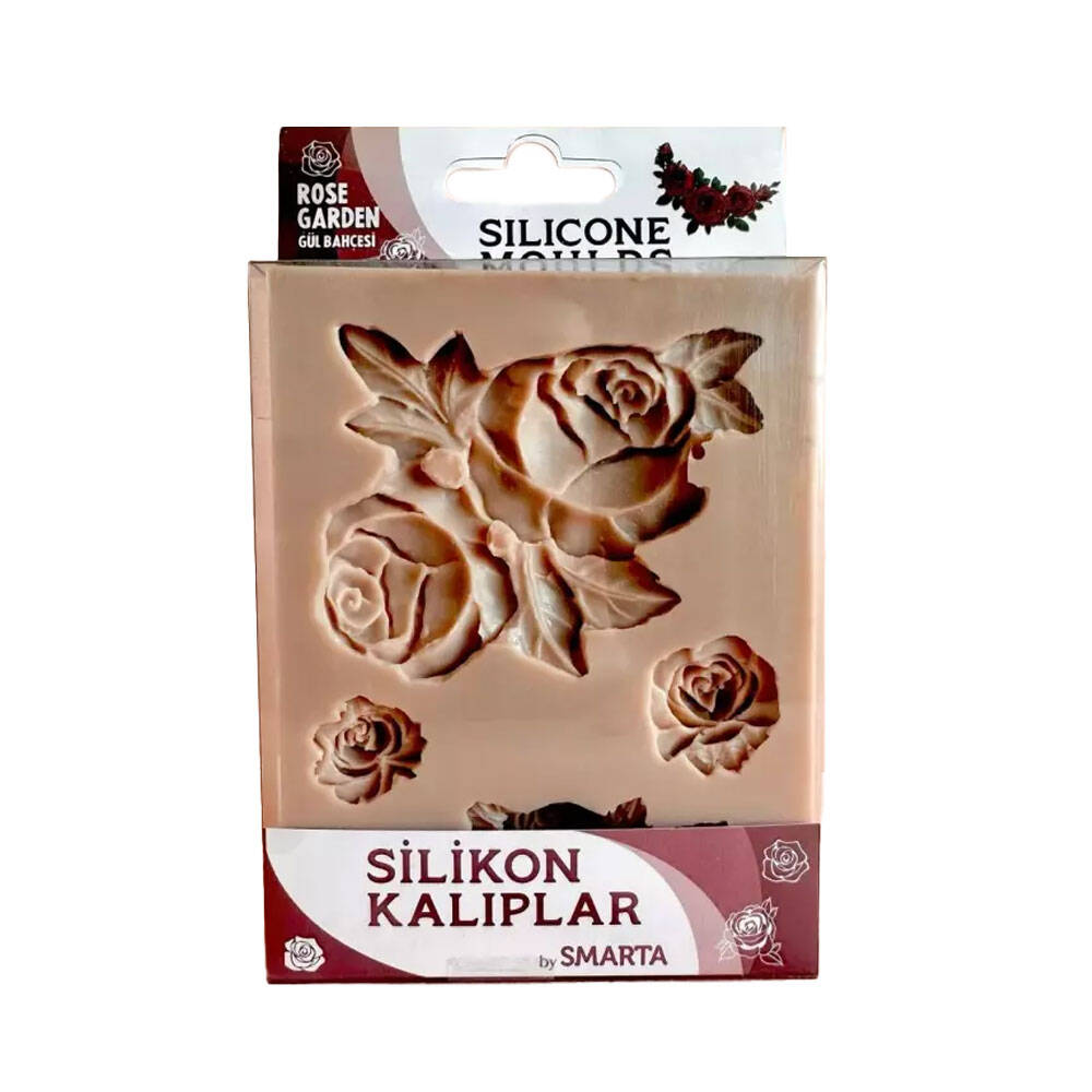 Smarta Silikon Kalıp 10x13cm Mobilya Süsleme Gül Bahçesi SK1013068
