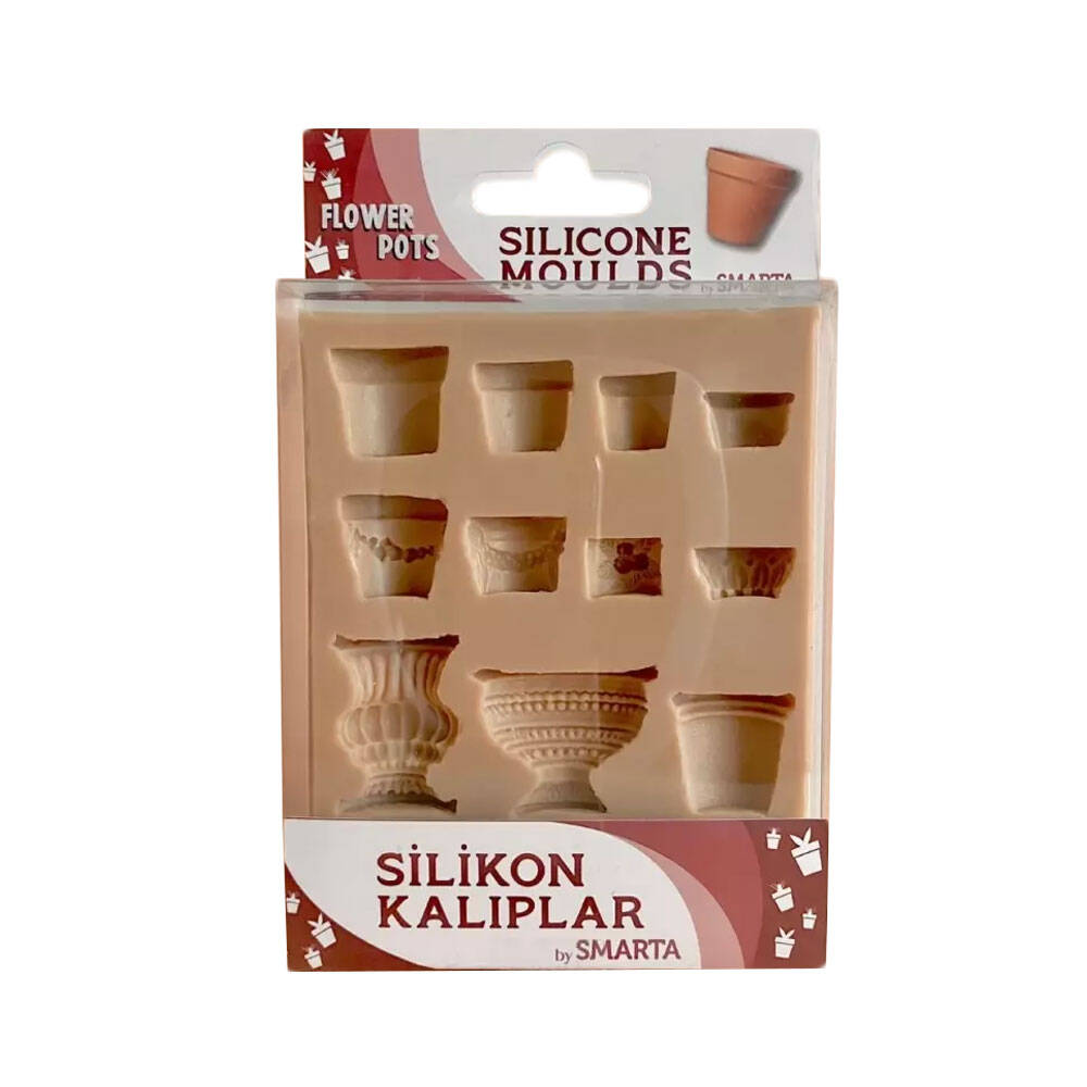 Smarta Silikon Kalıp 10x13cm Saksılar SK1013002
