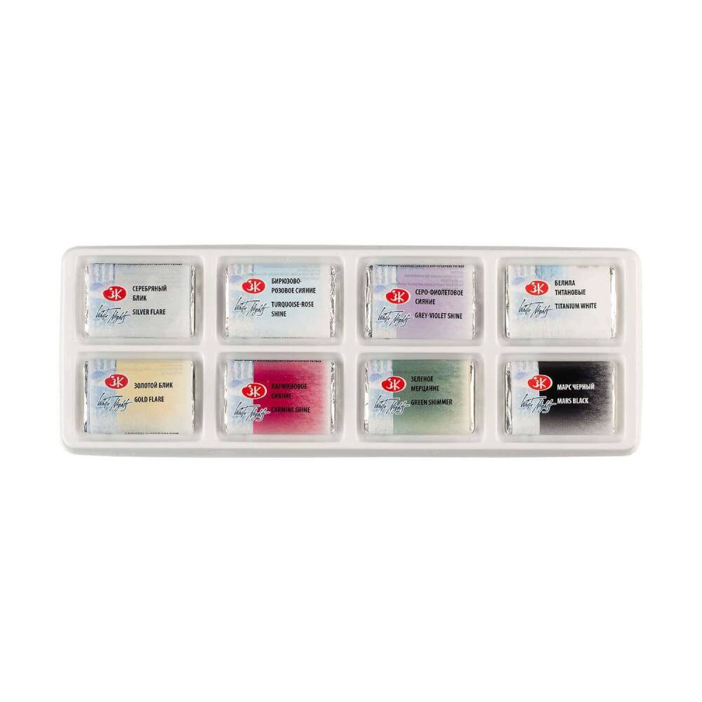 St. Petersburg White Nights Extra-Fine Tam Tablet Sulu Boya Seti 2.5 ml Shimmering Collection Winter 8li