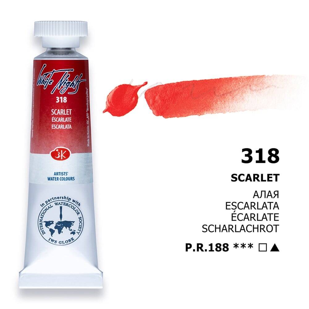 St. Petersburg White Nights Tüp Sulu Boya 10 ml 318 Scarlet