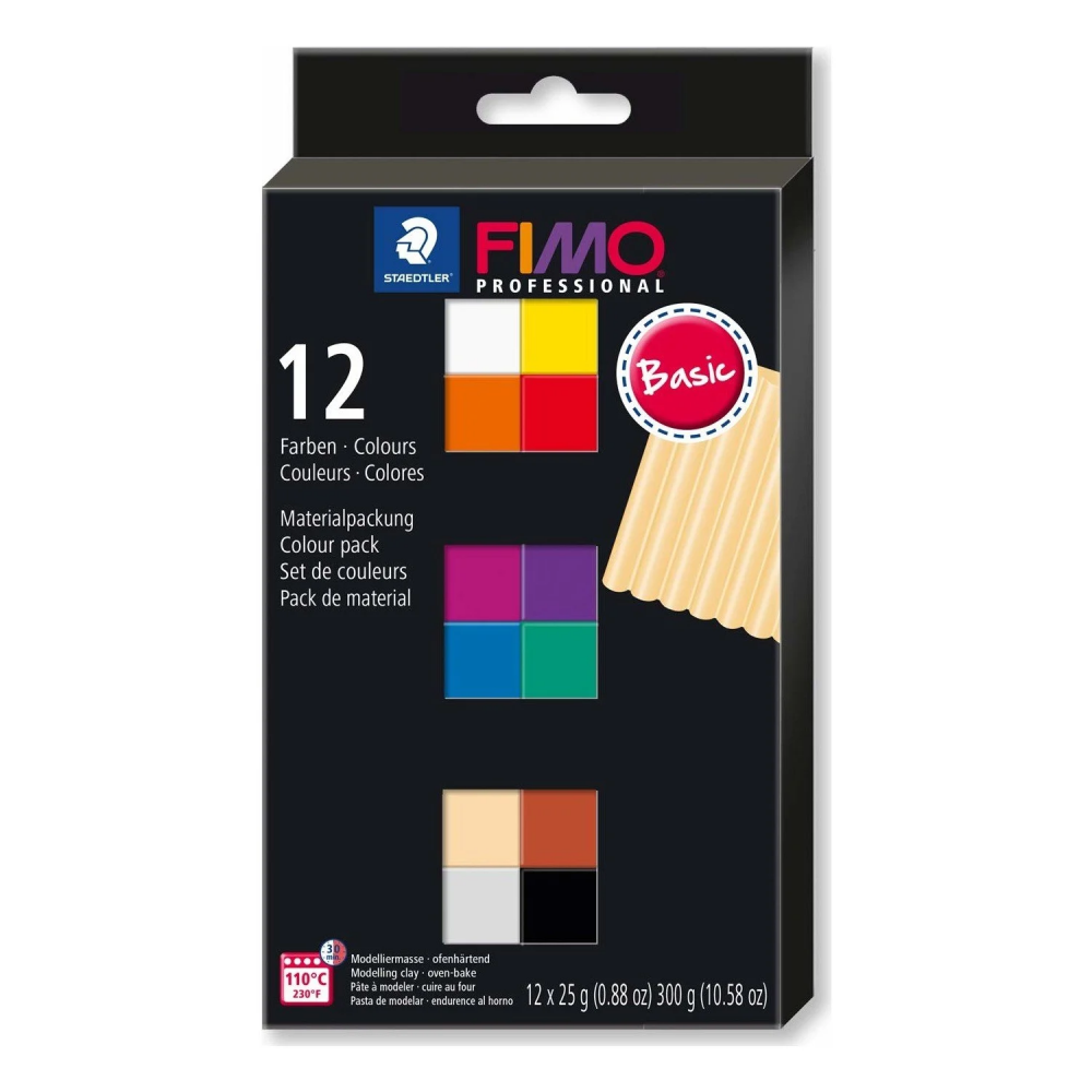 Staedtler Fimo Professional Polimer Kil Seti 12'li - Renk Basic