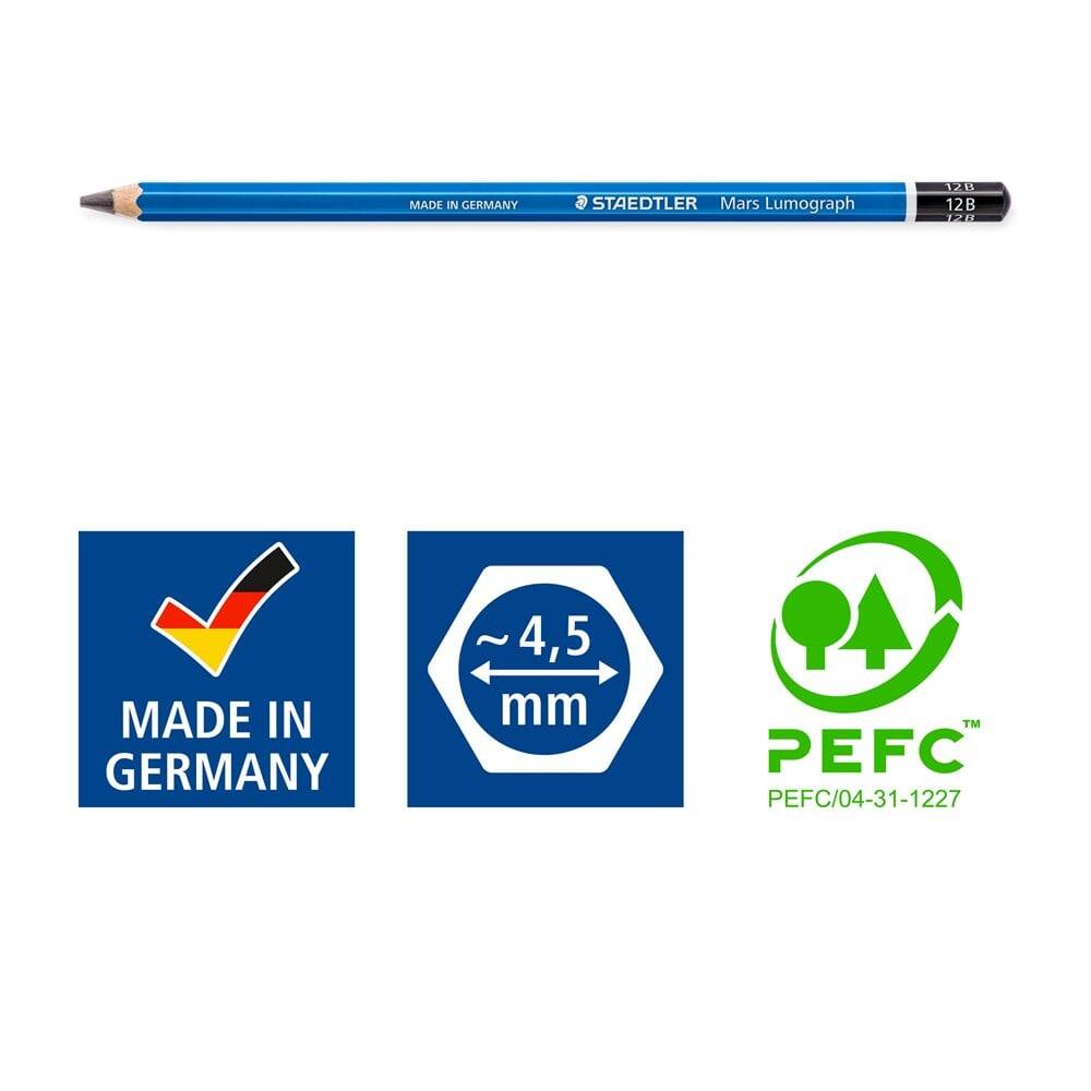 Staedtler Mars Lumograph Dereceli Kalem 100-12B