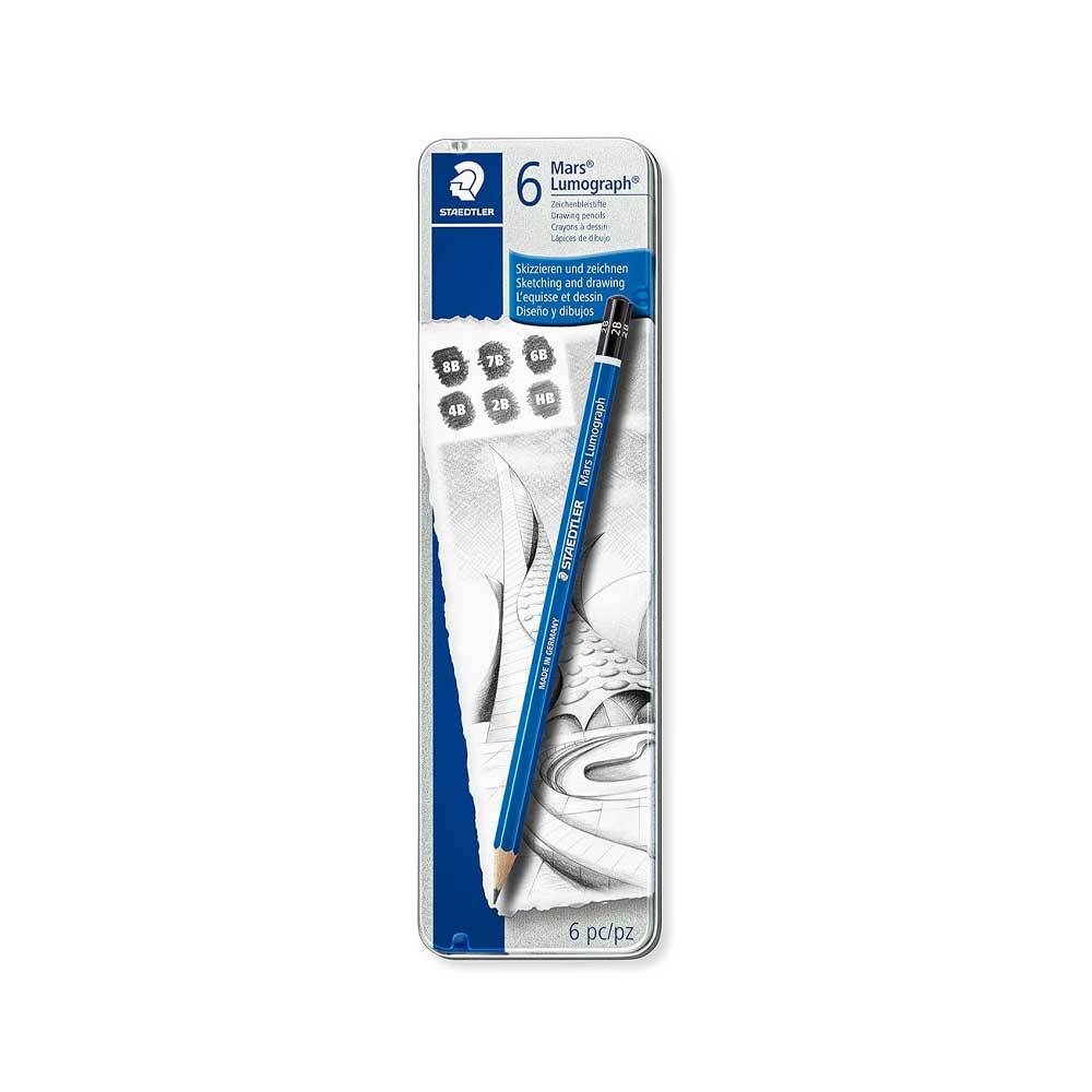 Staedtler Mars Lumograph Kurşun Kalem Seti 6lı