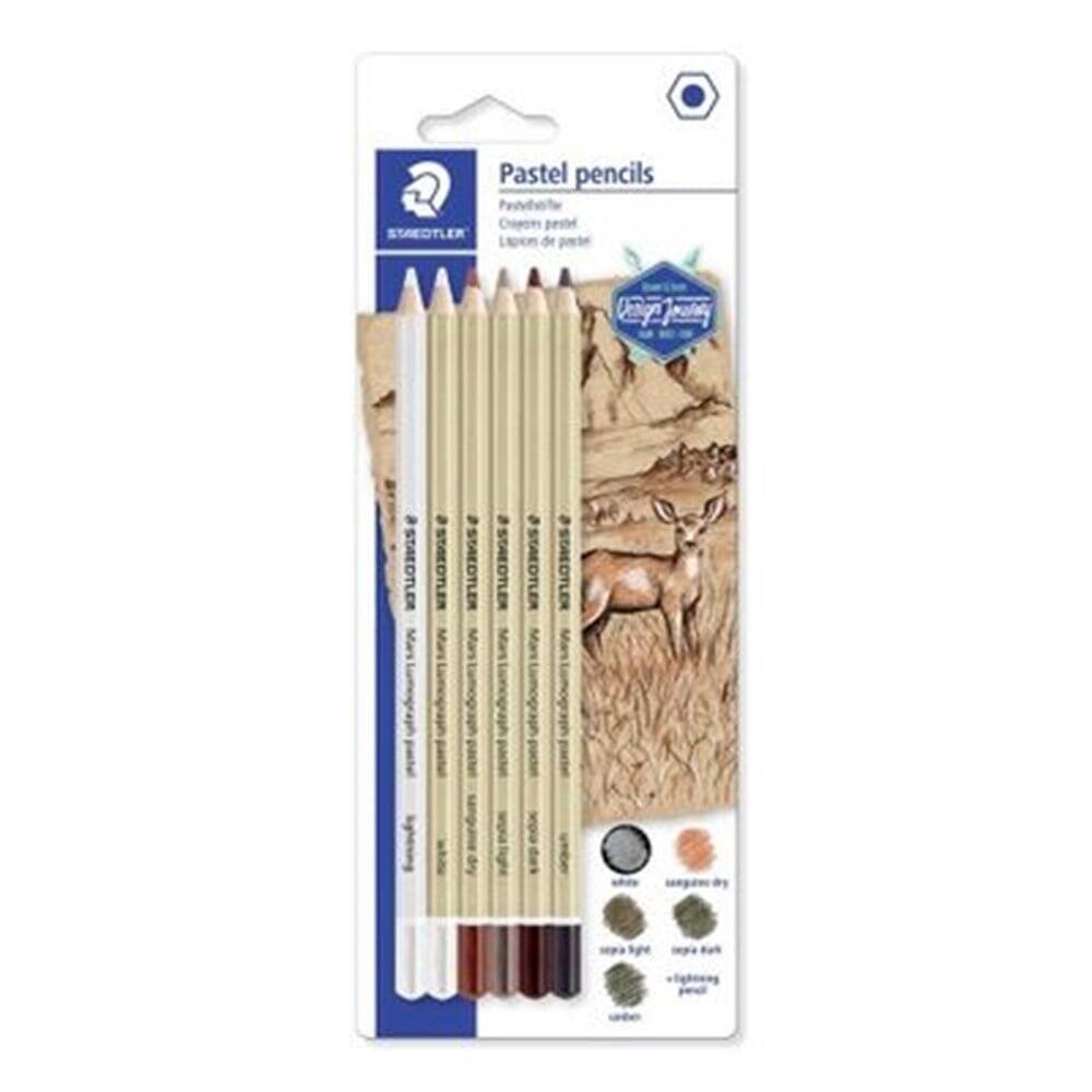 Staedtler Mars Lumograph Pastel Kalem Seti 6lı