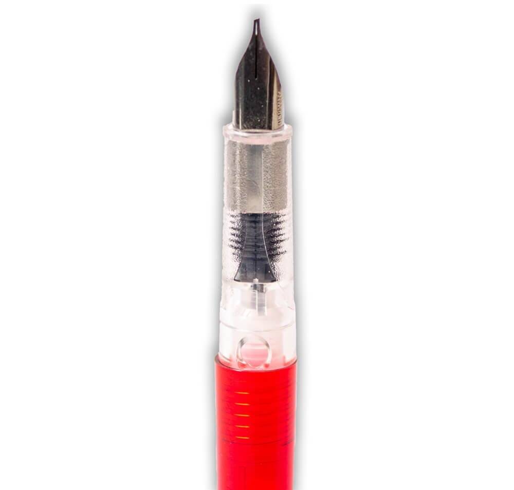 Steel Pen Dolma Kalem 0.75 mm Kırmızı ( Hat İçin Özel Kesilmiş Uçlar)