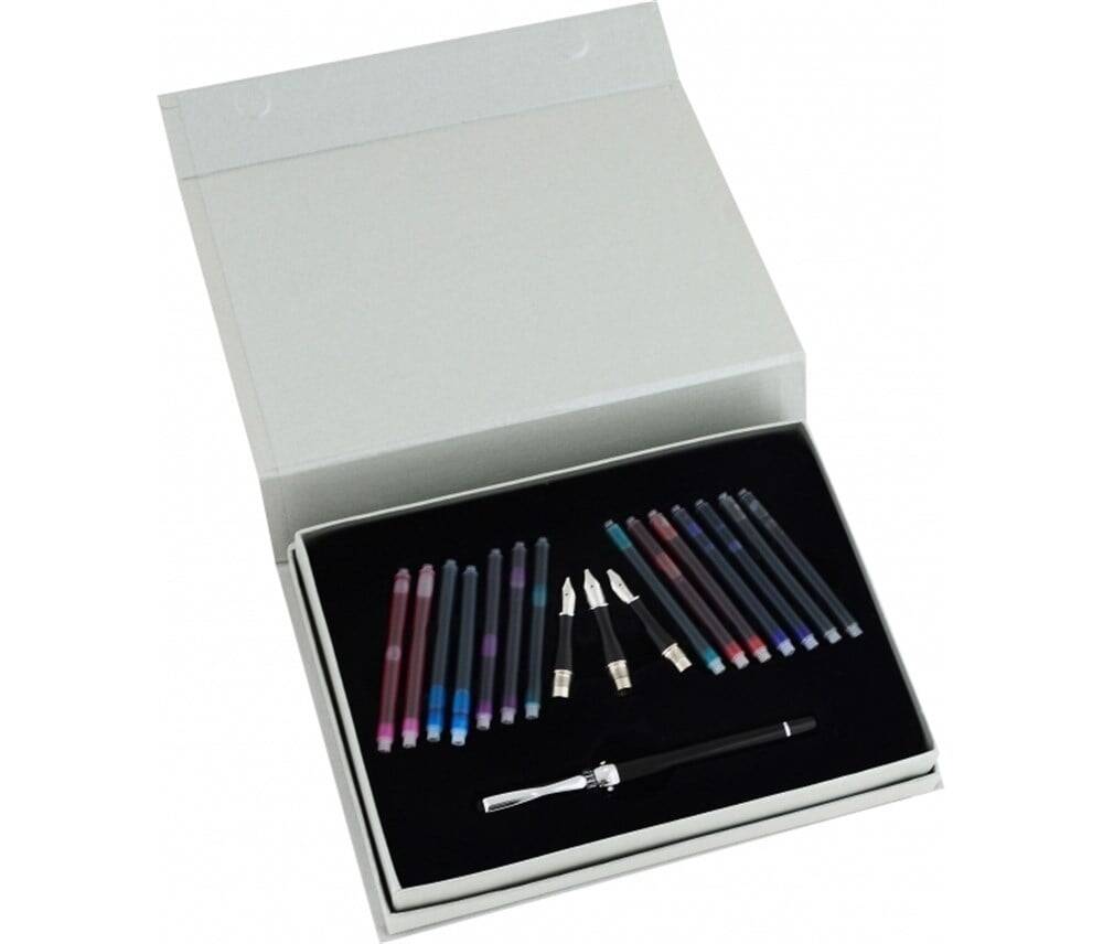 Steel Pen Dolma Kalem Seti 0,5 mm - 1 mm - 1,5 mm - 2 mm ( Hat İçin Özel Kesilmiş Uçlar)