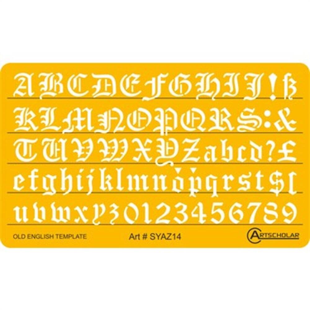 Stencil Kaligrafi Yazı Şablonu