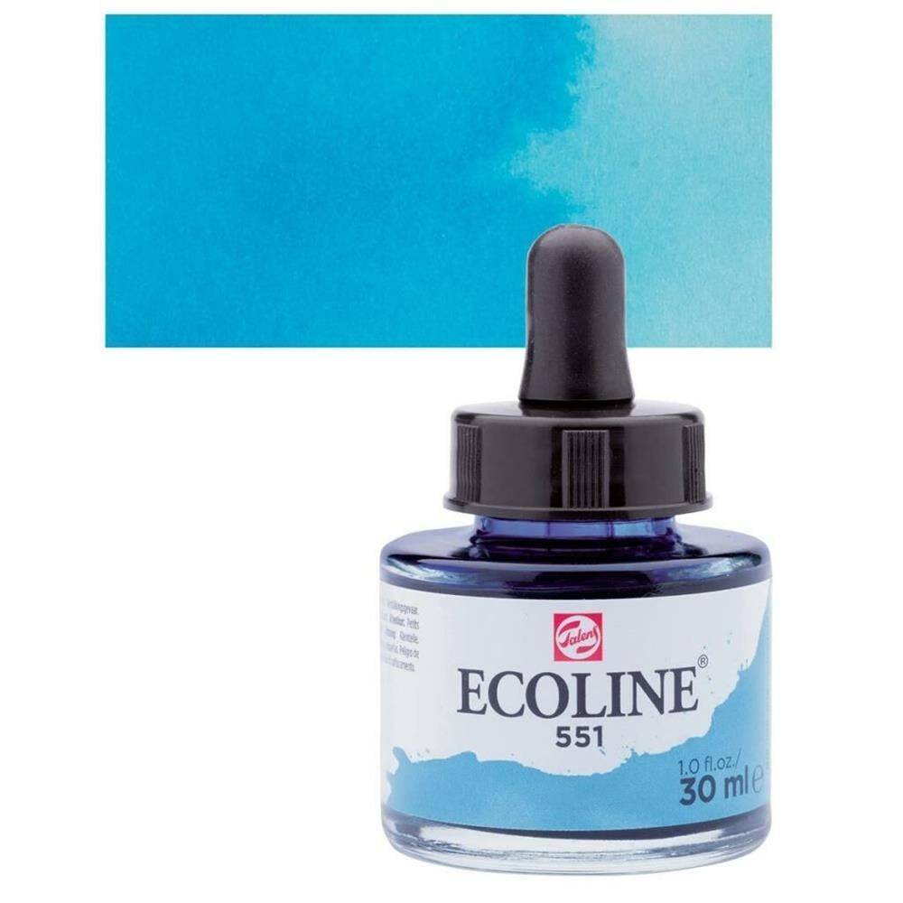 Talens Ecoline Sıvı Sulu Boya 30 ml 551 Sky Blue Light