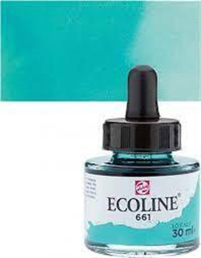 Talens Ecoline Sıvı Sulu Boya 30 ml 661 Turqoise Green