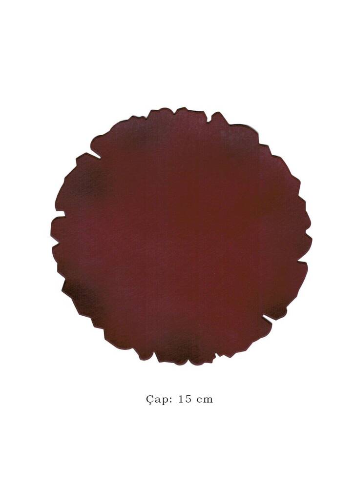Illumination and Miniature Paper Claret Red, Starch Ahar Round 15 cm