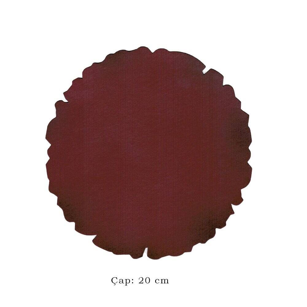Illumination and Miniature Paper Claret Red, Starch Ahar Round 20 cm