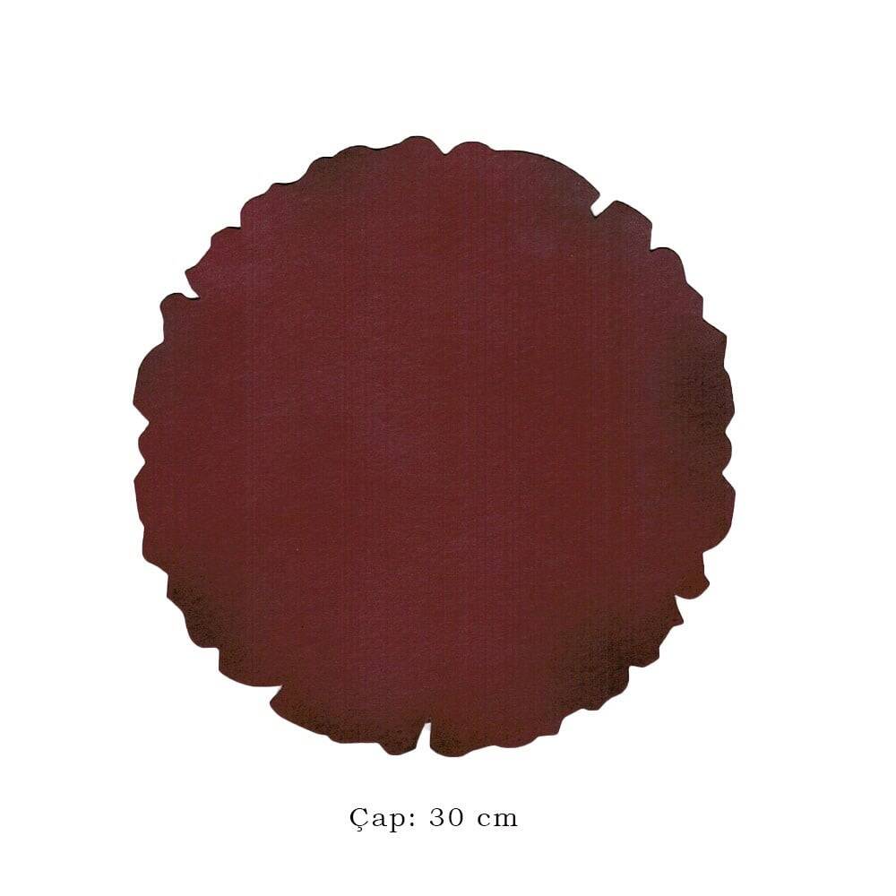 Illumination and Miniature Paper Claret Red, Starch, Round 30 cm