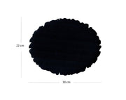 Illumination and Miniature Paper Black, Starch, Oval 22-30 cm