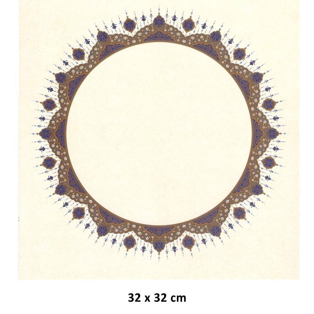 Illuminated Facsimile Paper Round 32x32 cm No:05