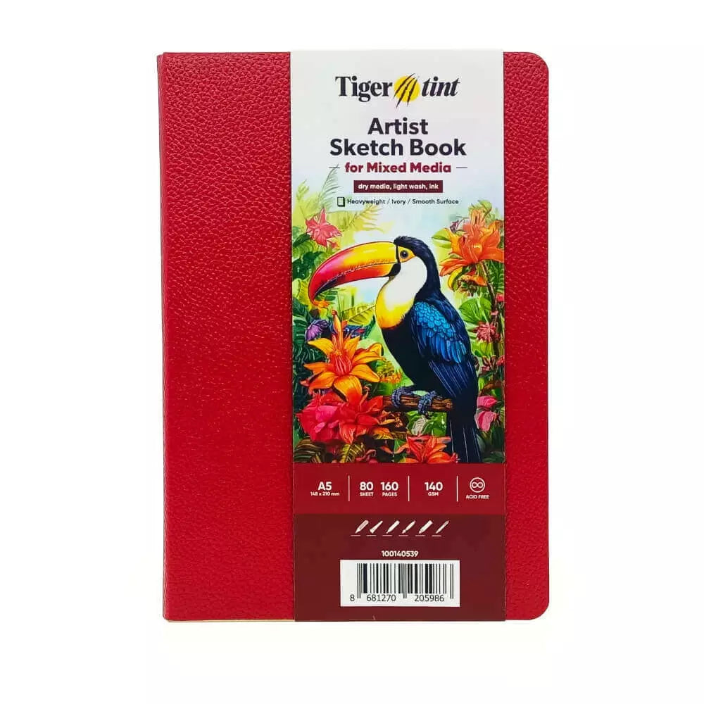 Tigertint Soft Kapak Defter 140gr A5 80yp. Koyu Kırmızı