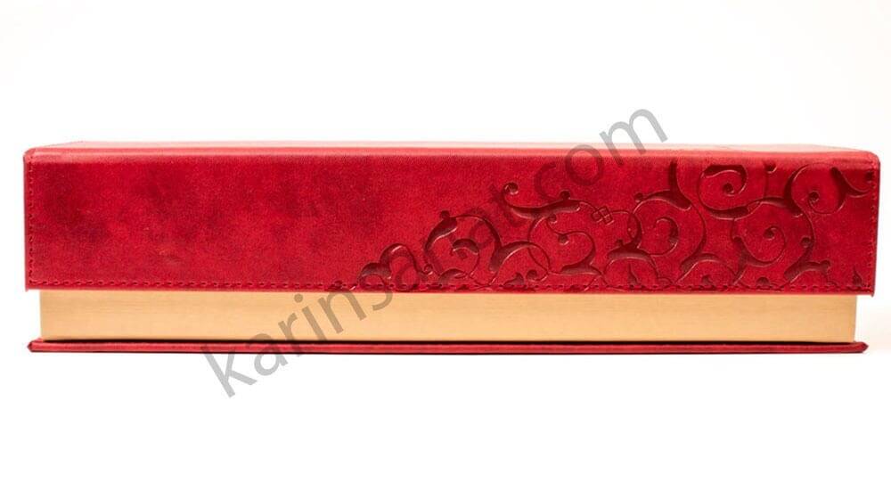 Tiryaki Art Imitation Leather Pen Holder Large Red