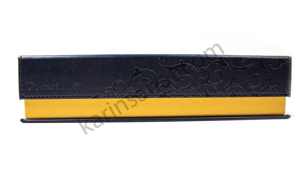 Tiryaki Art Imitation Leather Pen Holder Large Navy Blue