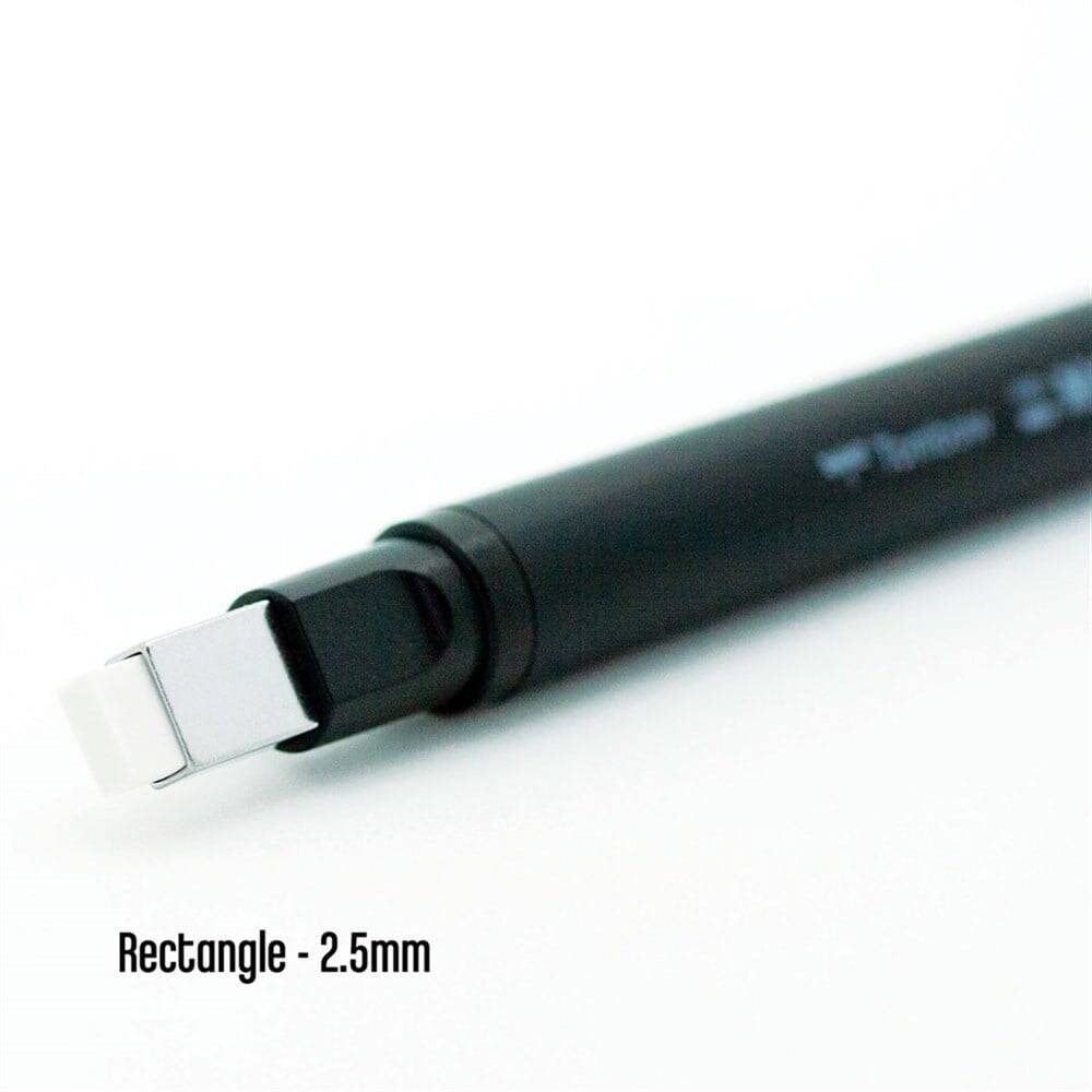 Tombow Mono Zero Basmalı Kalem Silgi 2,5x5 mm - Siyah