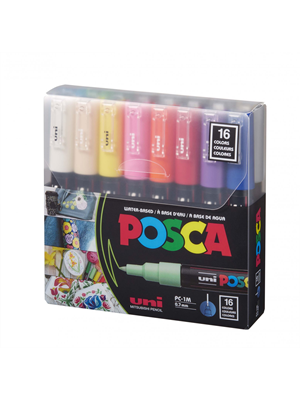 Uni Posca PC-1M Marker Kalem Seti 16 Renk