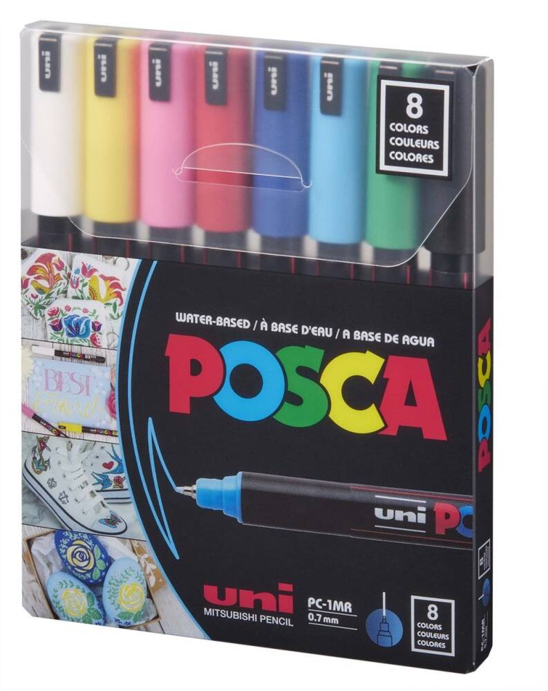 Uni Posca Pc-1Mr Ana Renkler 8Lİ