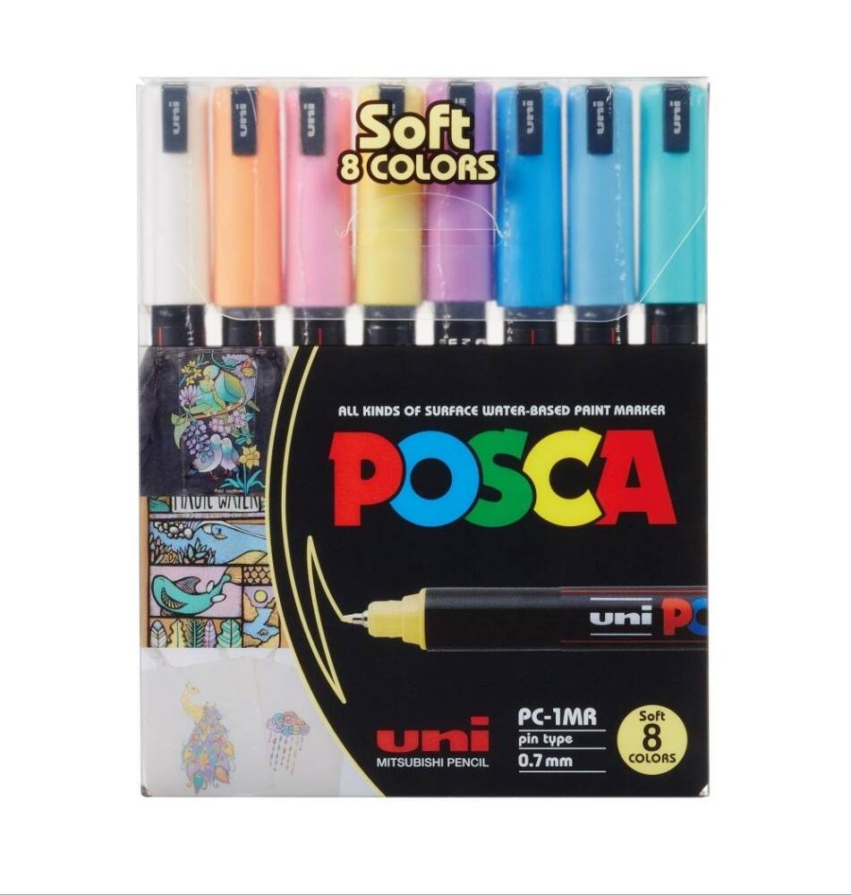 Uni Posca Pc-1Mr Soft Renkler 8Lİ