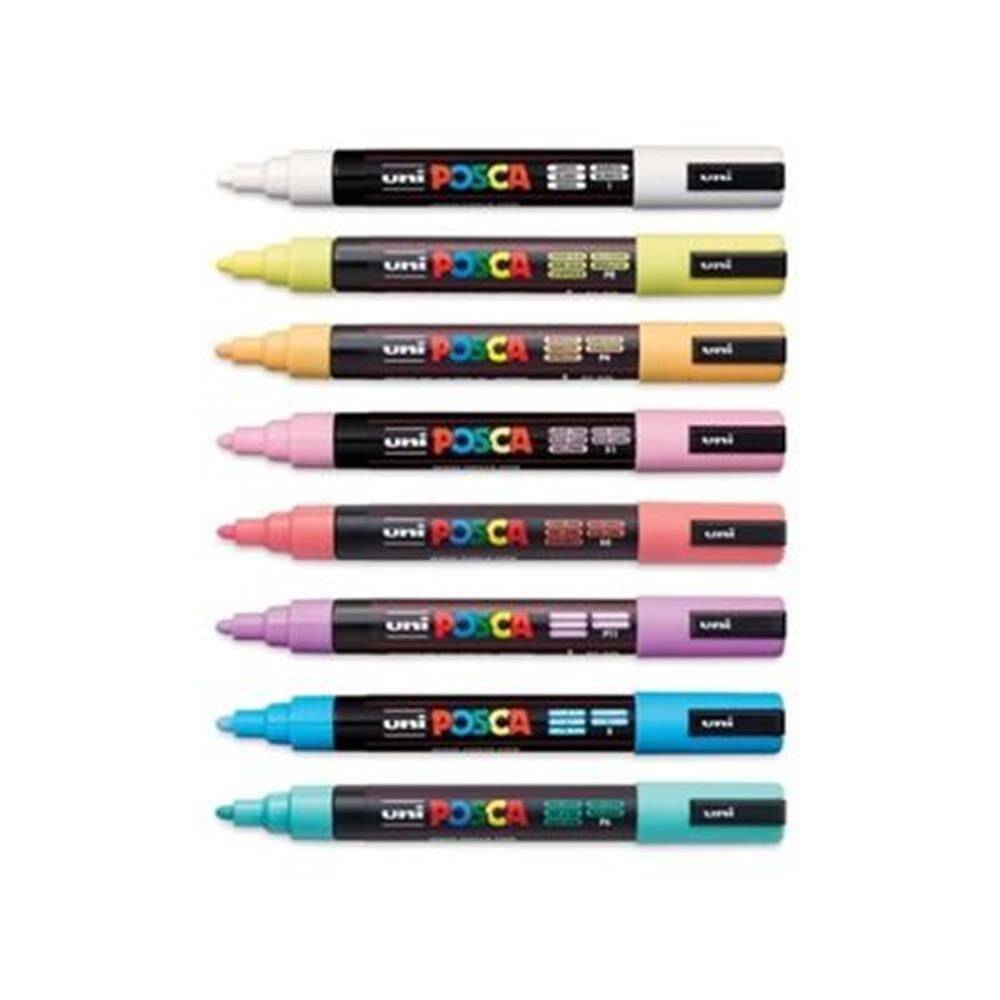 Uni Posca PC-5M 1.8-2.5 mm 8li Soft Renkler
