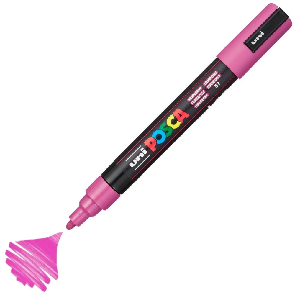 Uni Posca Pc-5M Boyama Markörü 1.8-2.5 mm Ahududu