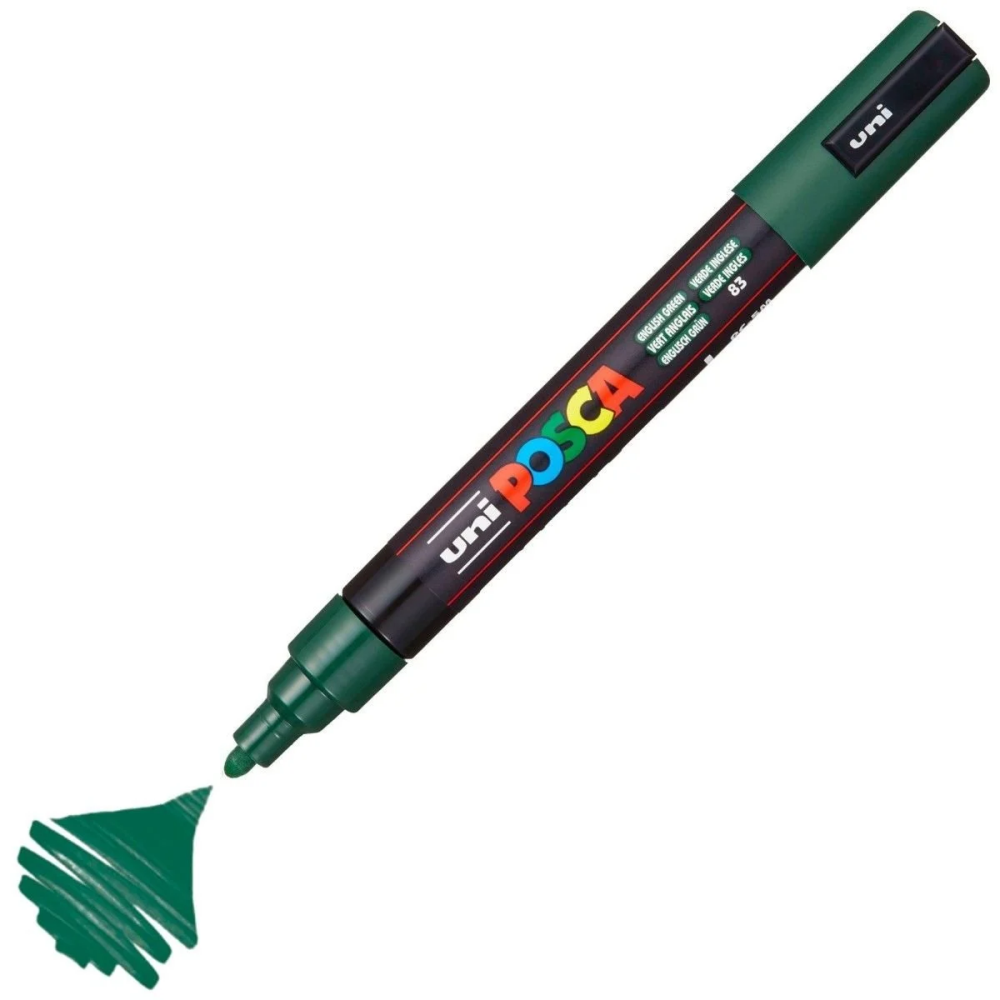 Uni Posca Pc-5M Boyama Markörü 1.8-2.5 mm İngiliz Yeşili