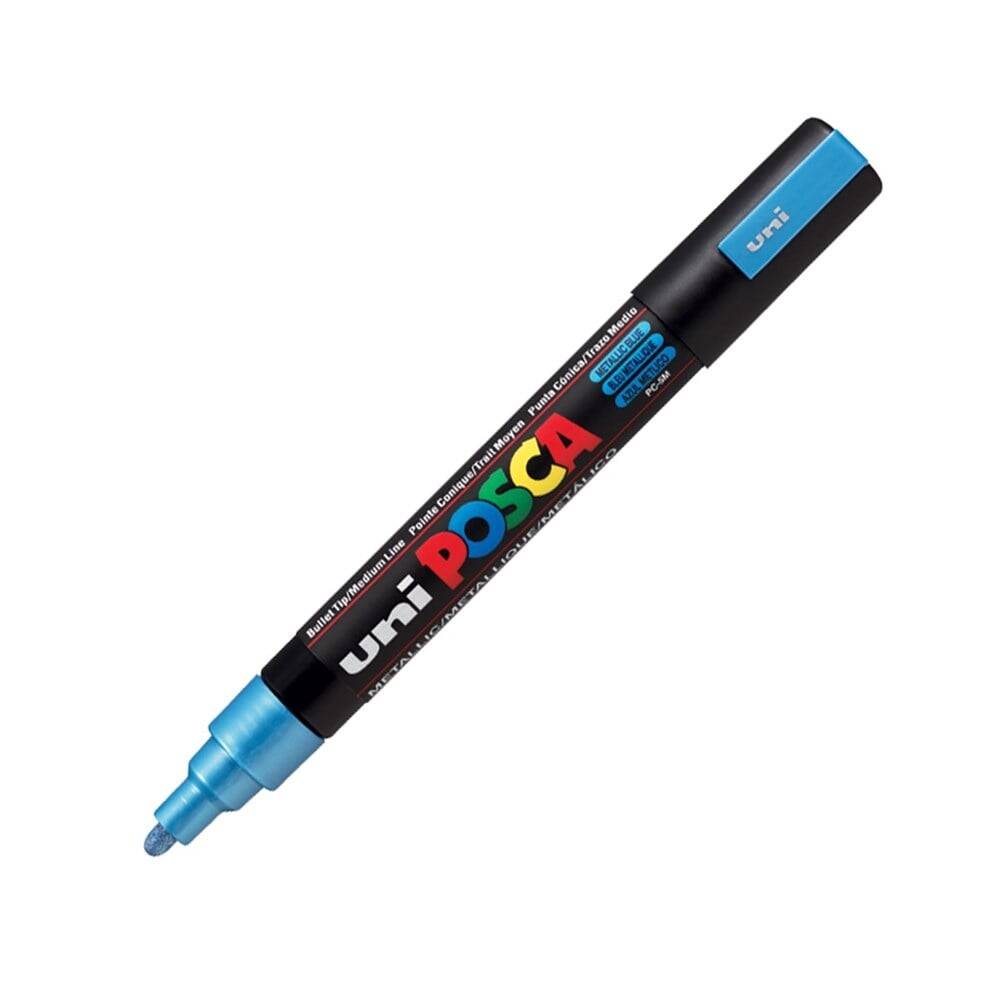 Uni Posca Pc-5M Boyama Markörü 1.8-2.5 mm Metalik Mavi