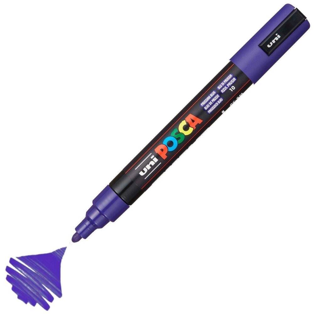 Uni Posca Pc-5M Boyama Markörü 1.8-2.5 mm Prusya Mavisi
