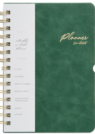 Victoria's Journals Vegan Deri Sert Kapak Defter A5 100 gr 176 Sayfa Yeşil