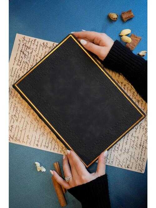 Victoria's Journals Şeref&Düğün Defteri Vintage Old Book Kutulu 20x28 cm 150 gr 192 Sayfa  Siyah