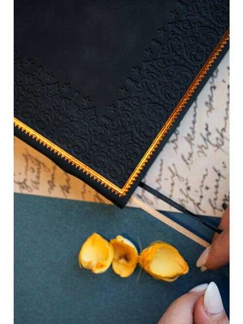 Victoria's Journals Şeref&Düğün Defteri Vintage Old Book Kutulu 20x28 cm 150 gr 192 Sayfa  Siyah