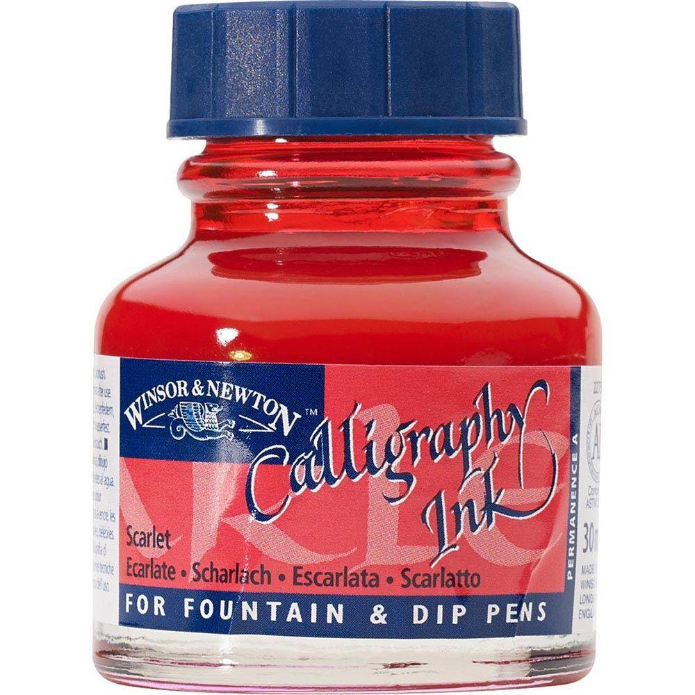 Winsor & Newton Calligraphy Ink. 30 ml Scarlet 601