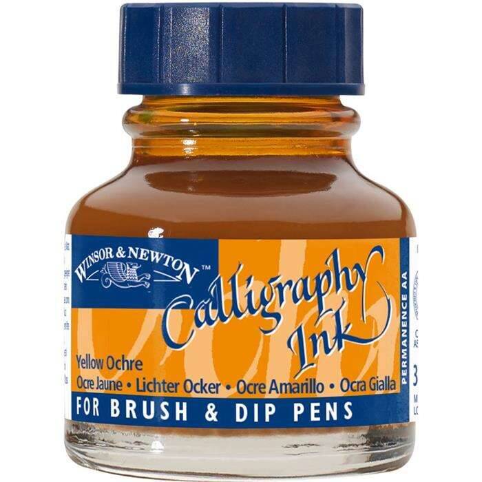 Winsor & Newton Calligraphy Ink. 30 ml Yellow Ochre 744
