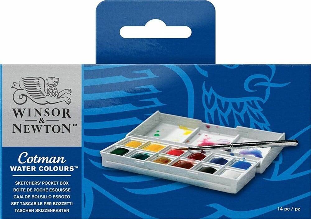 Winsor & Newton Cotman Pocket Box Suluboya Seti 12 Renk