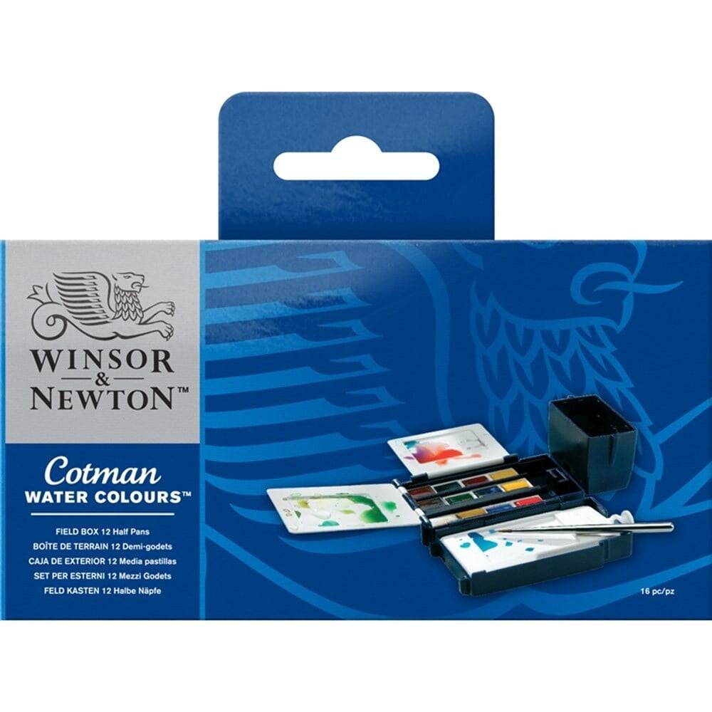 Winsor & Newton Cotman Sulu Boya Seti 12'li FİELD BOX