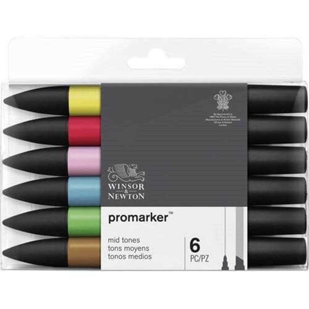 Winsor & Newton Promarker Ara Tonlar 6 Renk