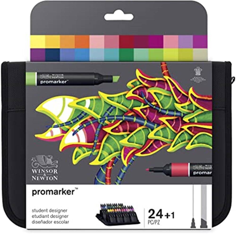 Winsor & Newton Promarker Çantalı Set 24 Renk