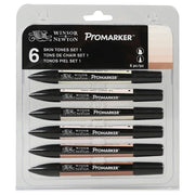 Winsor & Newton Promarker Grafik Kalemi 6'lı Set Ten Rengi