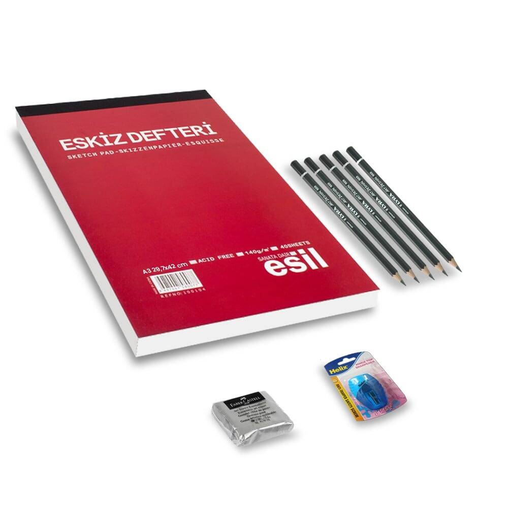 Drawing Sketch Set for Beginners A3 Lyra Graduated Pencil