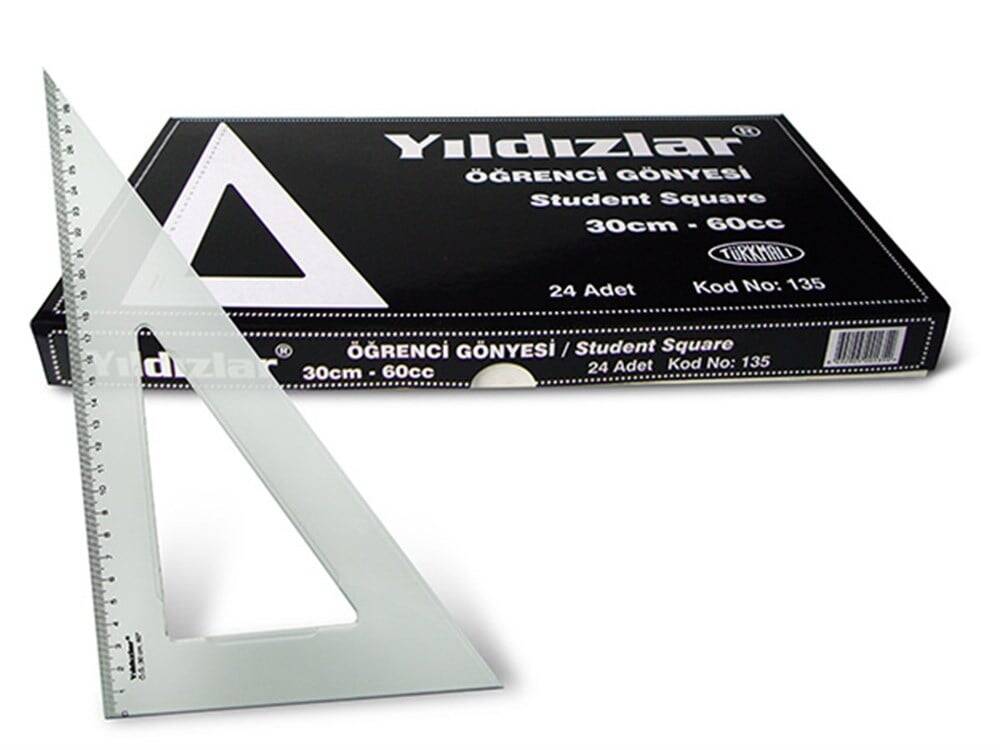 Yıldızlar Kod:135 Öğrenci Gönyesi 30 cm 60 Cc