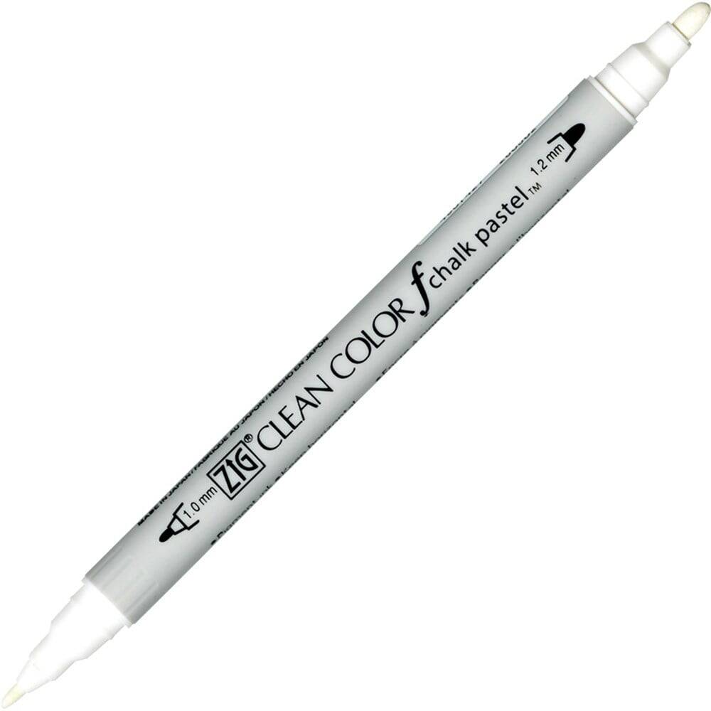 Zig Clean Color F Çift Uçlu Kalem 000 Pastel White