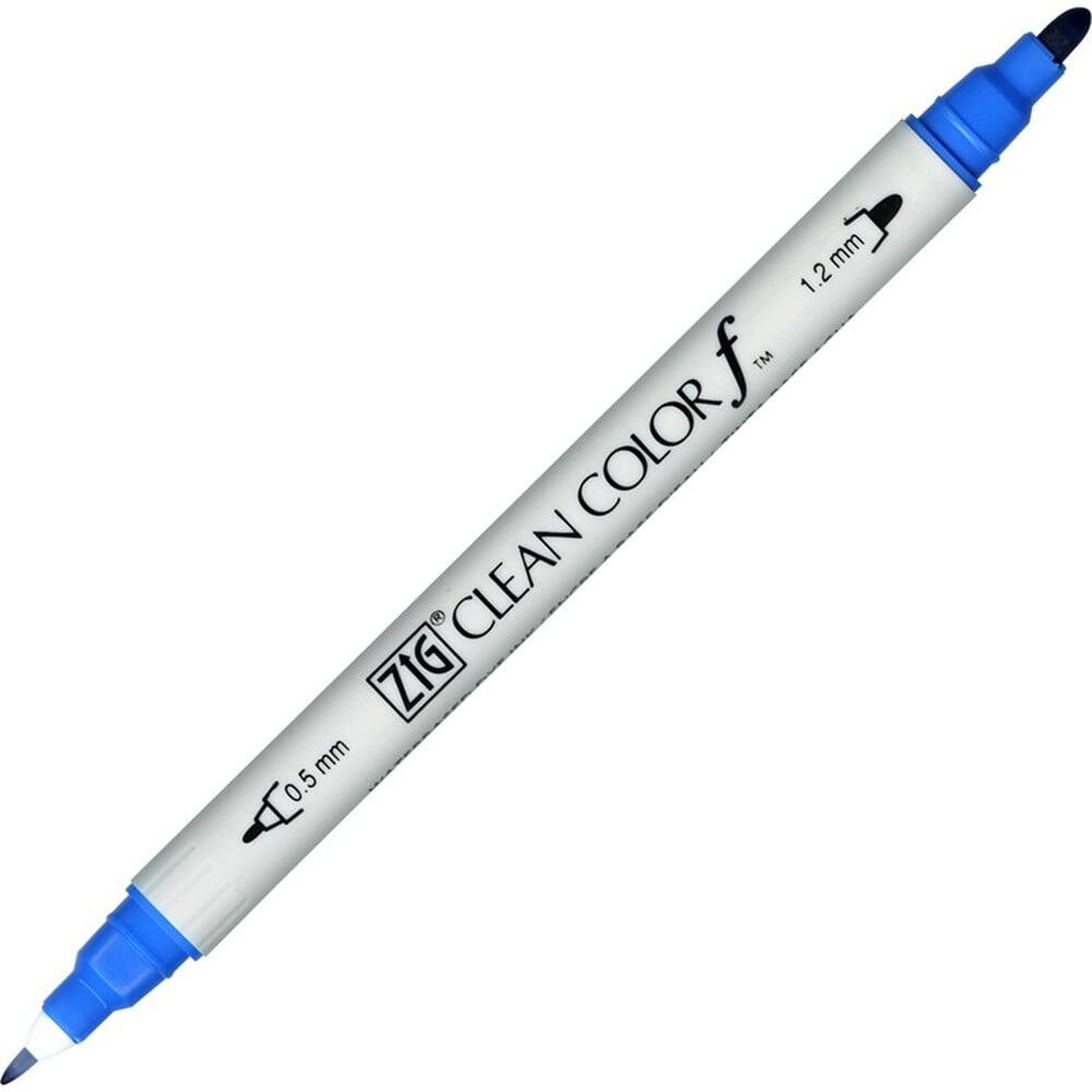 Zig Clean Color F Çift Uçlu Marker Kalem 037 Corn Flour Blue